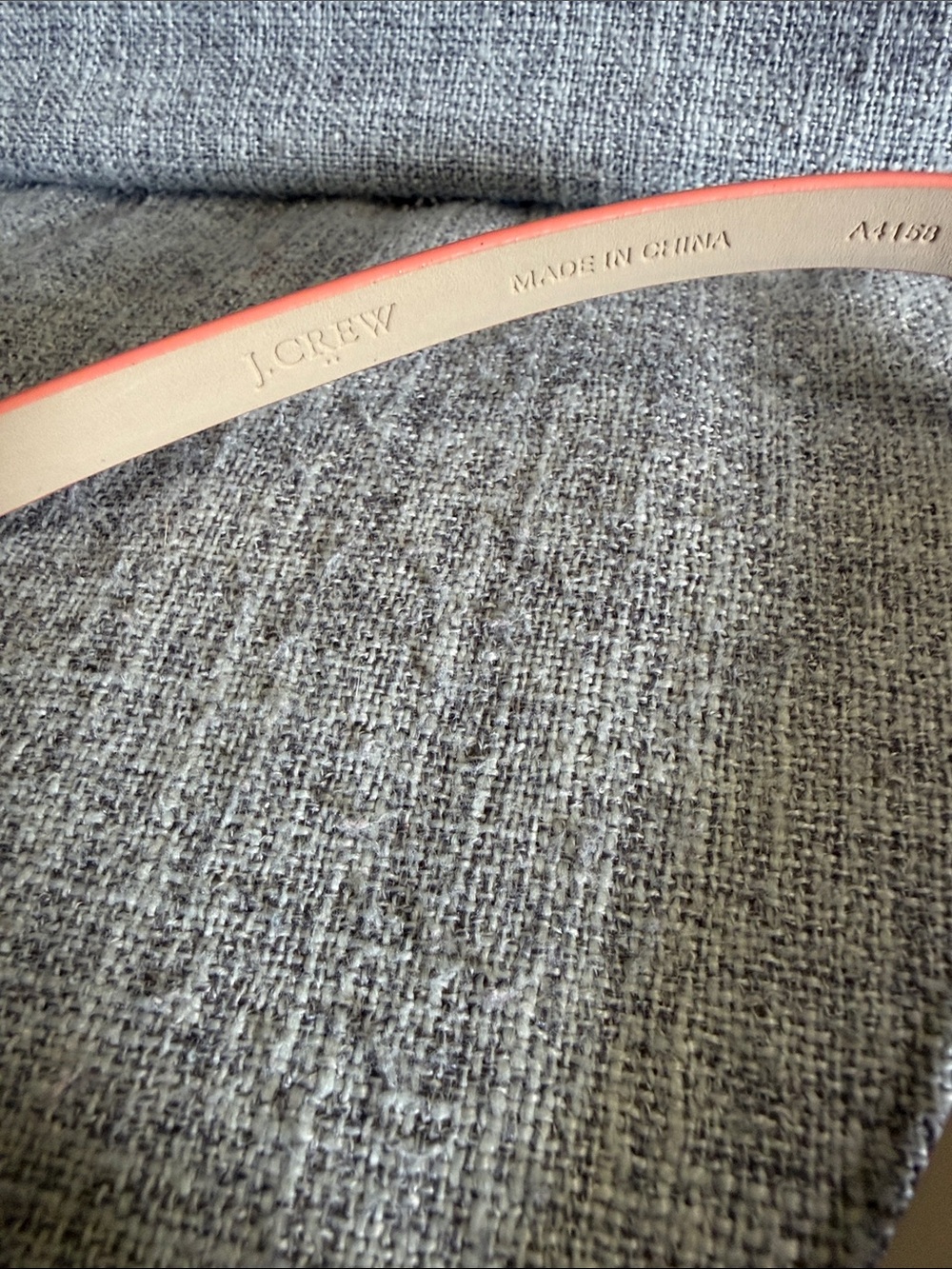 J. Crew Coral Slim Leather Belt with Gold Buckle - Picture 3 of 4